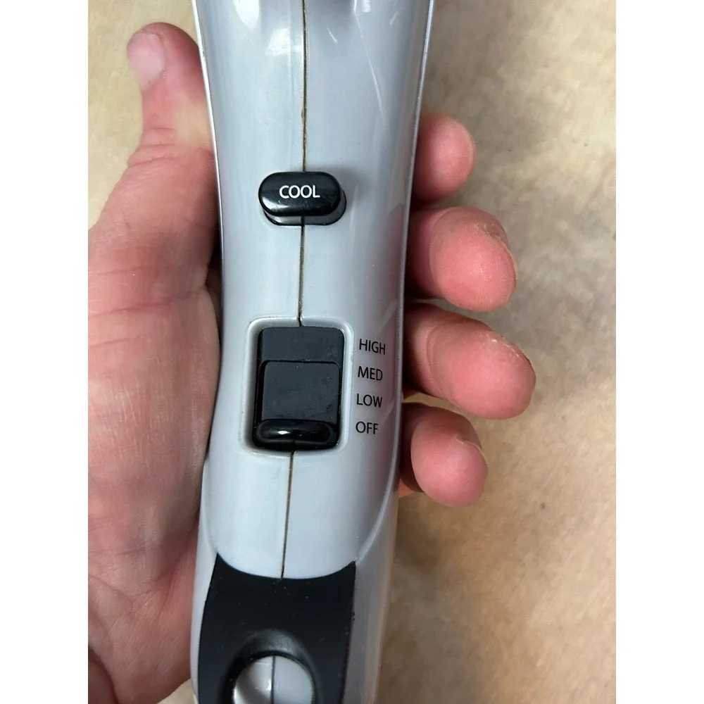 Andis Handheld Hair Dryer Silver Dual Voltage 125V 250V Travel Styling‎ Tool